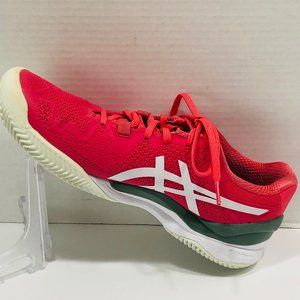 ASICS Clay Tennis Shoes Women's 9 40.5 Gel-Resolution 8 Pink Fabric Flyte Foam